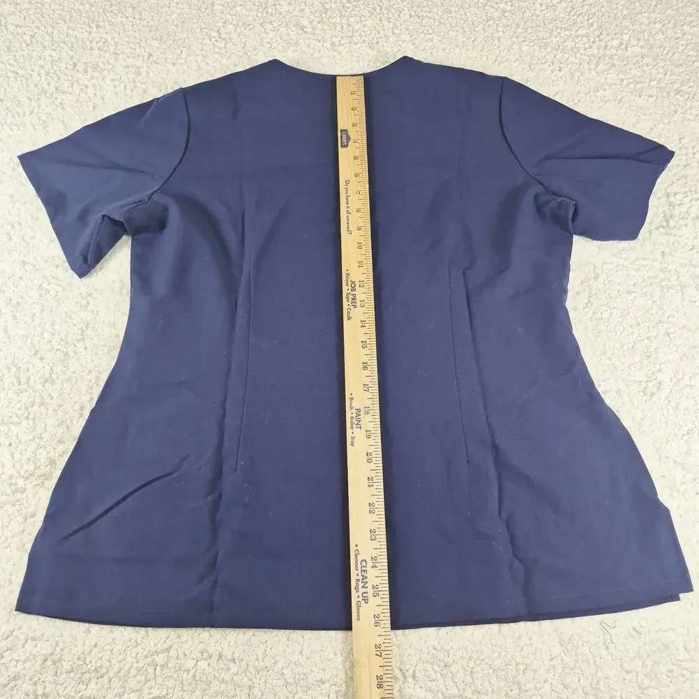 Figs Scrub Top Womens Large Technical Collection Navy Blue